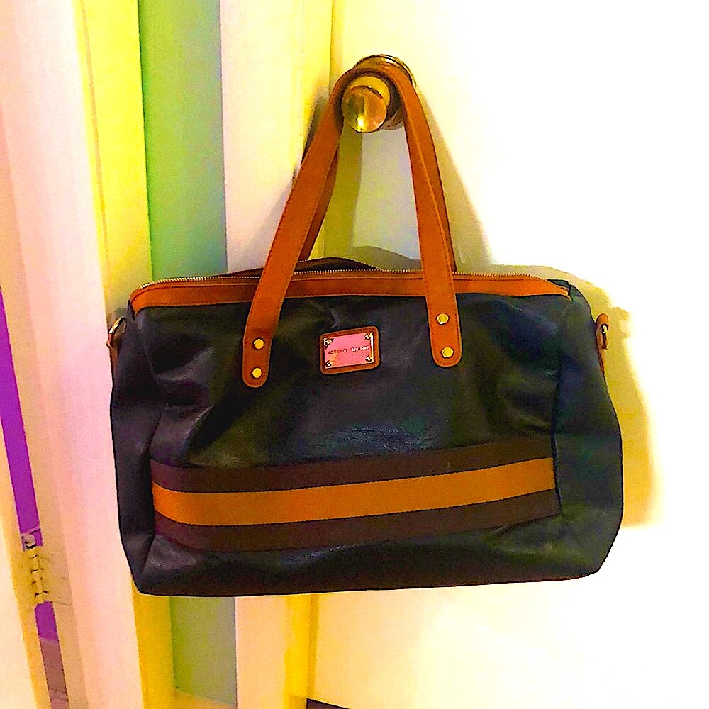 Black travel/duffel bag with two handles